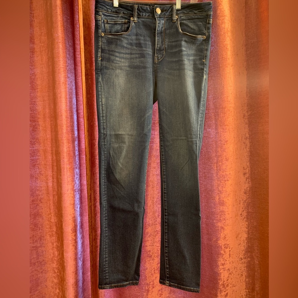 American Eagle Outfitters Super Stretch Hi-Rise Skinny Jegging Crop Jeans Sz 12